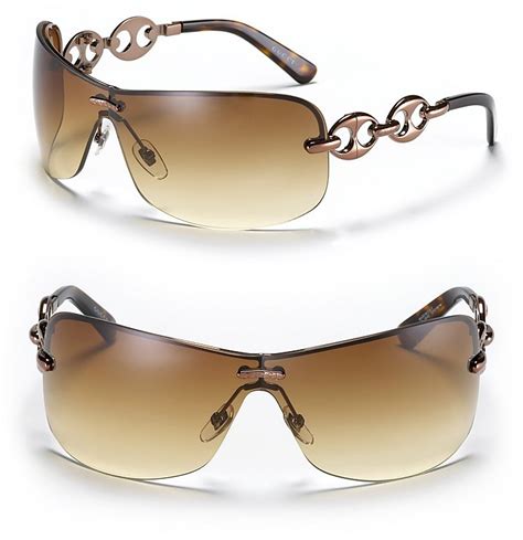 gucci rimless shield sunglasses